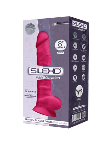 SILEXD MODELO 1 PENE REALÍSTICO CON VIBRACIÓN 21,5CM - ROSA