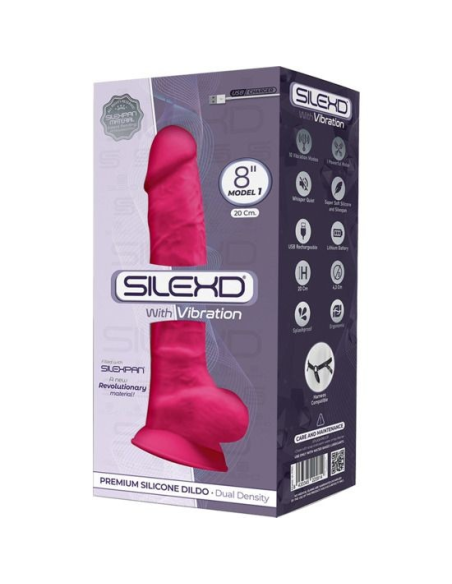 SILEXD MODELO 1 PENE REALÍSTICO CON VIBRACIÓN 21,5CM - ROSA