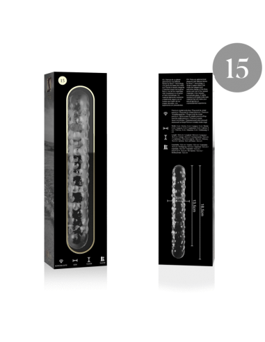 NEBULA SERIES BY IBIZA - MODELO 15 DILDO CRISTAL TRANSPARENTE 18.5 CM -O- 3 CM