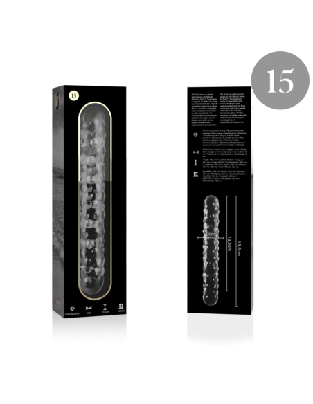 NEBULA SERIES BY IBIZA - MODELO 15 DILDO CRISTAL TRANSPARENTE 18.5 CM -O- 3 CM