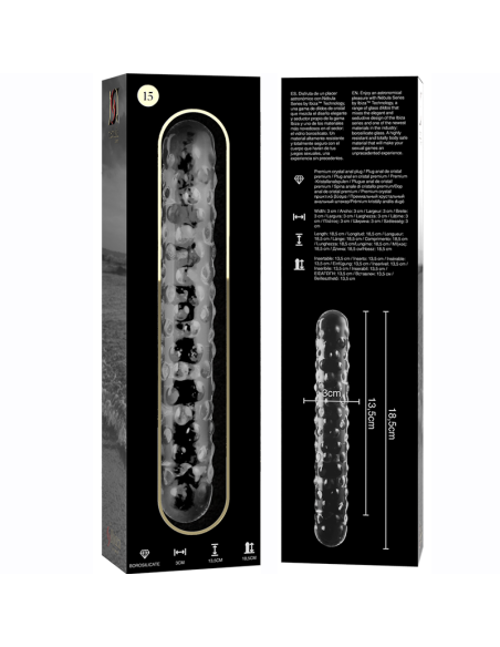 NEBULA SERIES BY IBIZA - MODELO 15 DILDO CRISTAL TRANSPARENTE 18.5 CM -O- 3 CM
