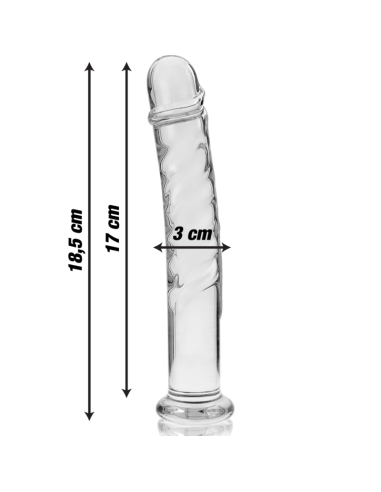 NEBULA SERIES BY IBIZA - MODELO 16 DILDO CRISTAL TRANSPARENTE 18.5 CM -O- 3 CM