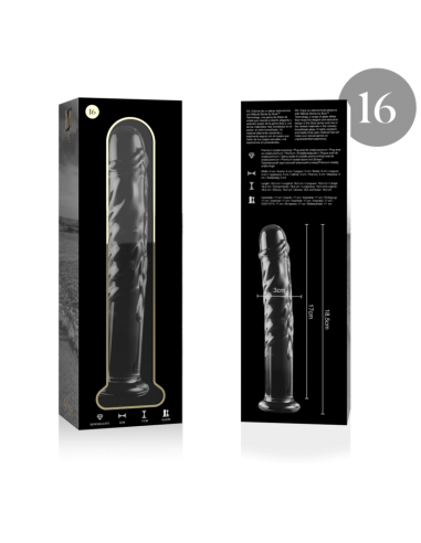 NEBULA SERIES BY IBIZA - MODELO 16 DILDO CRISTAL TRANSPARENTE 18.5 CM -O- 3 CM