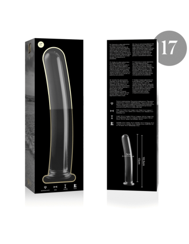 NEBULA SERIES BY IBIZA - MODELO 17 DILDO CRISTAL TRANSPARENTE 18.5 CM -O- 3 CM