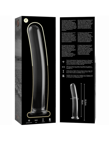 NEBULA SERIES BY IBIZA - MODELO 17 DILDO CRISTAL TRANSPARENTE 18.5 CM -O- 3 CM