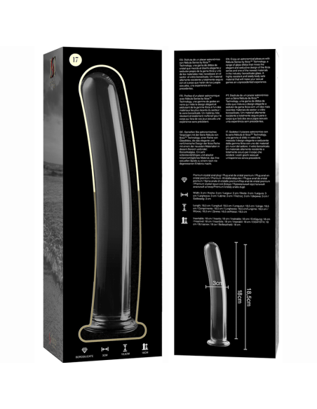 NEBULA SERIES BY IBIZA - MODELO 17 DILDO CRISTAL TRANSPARENTE 18.5 CM -O- 3 CM