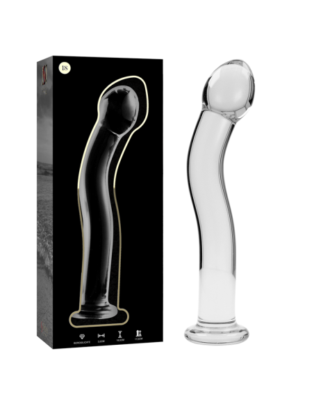 NEBULA SERIES BY IBIZA - MODELO 18 DILDO CRISTAL TRANSPARENTE 18.5 CM -O- 3.5 CM
