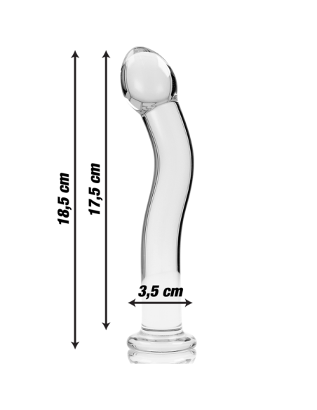 NEBULA SERIES BY IBIZA - MODELO 18 DILDO CRISTAL TRANSPARENTE 18.5 CM -O- 3.5 CM