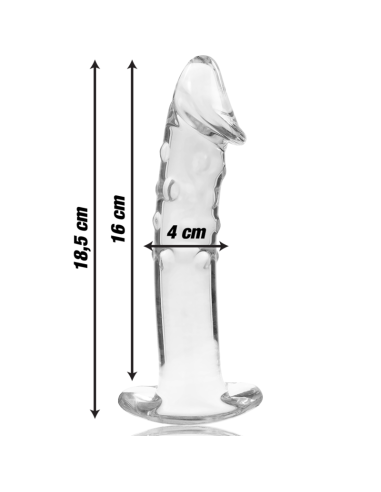 NEBULA SERIES BY IBIZA - MODELO 19 DILDO CRISTAL TRANSPARENTE 18.5 CM -O- 4 CM
