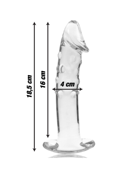 NEBULA SERIES BY IBIZA - MODELO 19 DILDO CRISTAL TRANSPARENTE 18.5 CM -O- 4 CM