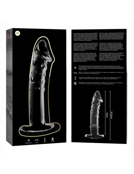 NEBULA SERIES BY IBIZA - MODELO 19 DILDO CRISTAL TRANSPARENTE 18.5 CM -O- 4 CM