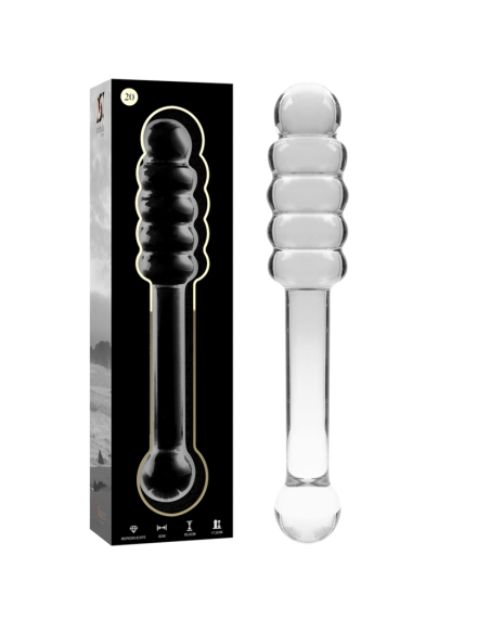 NEBULA SERIES BY IBIZA - MODELO 20 DILDO CRISTAL TRANSPARENTE 20.5 CM -O- 3 CM