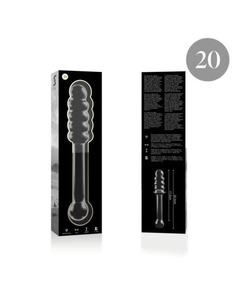 NEBULA SERIES BY IBIZA - MODELO 20 DILDO CRISTAL TRANSPARENTE 20.5 CM -O- 3 CM