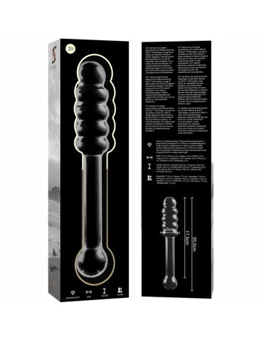 NEBULA SERIES BY IBIZA - MODELO 20 DILDO CRISTAL TRANSPARENTE 20.5 CM -O- 3 CM
