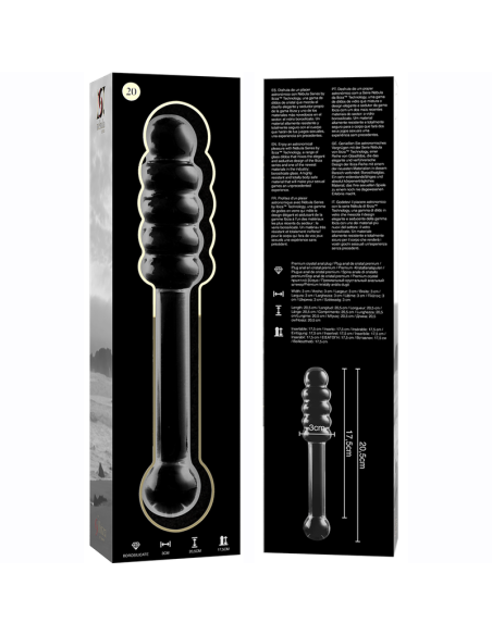 NEBULA SERIES BY IBIZA - MODELO 20 DILDO CRISTAL TRANSPARENTE 20.5 CM -O- 3 CM