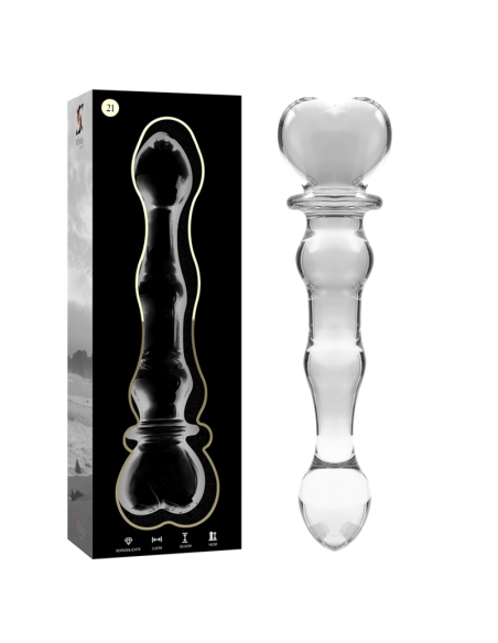 NEBULA SERIES BY IBIZA - MODELO 21 DILDO CRISTAL TRANSPARENTE 20.5 CM -O- 3.5 CM