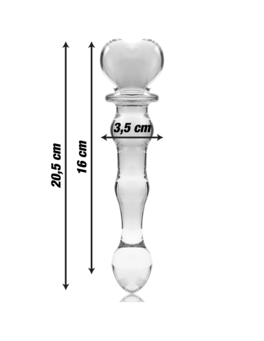 NEBULA SERIES BY IBIZA - MODELO 21 DILDO CRISTAL TRANSPARENTE 20.5 CM -O- 3.5 CM