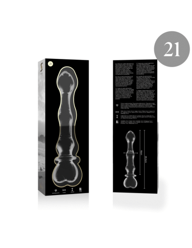 NEBULA SERIES BY IBIZA - MODELO 21 DILDO CRISTAL TRANSPARENTE 20.5 CM -O- 3.5 CM