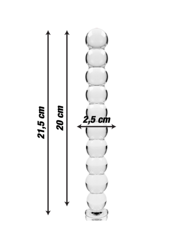 NEBULA SERIES BY IBIZA - MODELO 22 DILDO CRISTAL TRANSPARENTE 21.5 CM -O- 2.5 CM