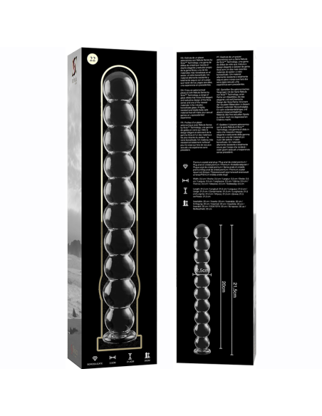 NEBULA SERIES BY IBIZA - MODELO 22 DILDO CRISTAL TRANSPARENTE 21.5 CM -O- 2.5 CM