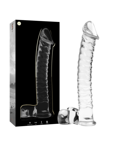NEBULA SERIES BY IBIZA - MODELO 23 DILDO CRISTAL TRANSPARENTE 21.5 CM -O- 4 CM