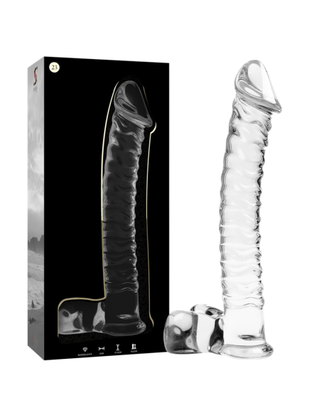 NEBULA SERIES BY IBIZA - MODELO 23 DILDO CRISTAL TRANSPARENTE 21.5 CM -O- 4 CM