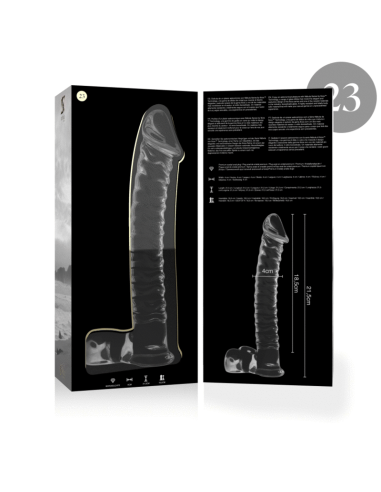NEBULA SERIES BY IBIZA - MODELO 23 DILDO CRISTAL TRANSPARENTE 21.5 CM -O- 4 CM