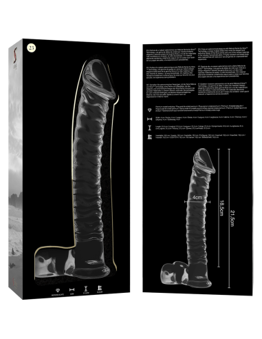 NEBULA SERIES BY IBIZA - MODELO 23 DILDO CRISTAL TRANSPARENTE 21.5 CM -O- 4 CM