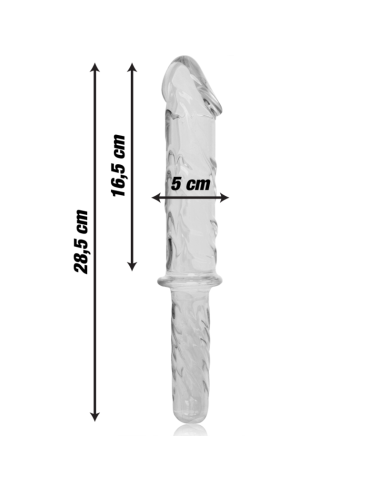 NEBULA SERIES BY IBIZA - MODELO 24 DILDO CRISTAL TRANSPARENTE 28.5 CM -O- 5 CM