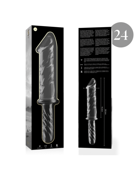 NEBULA SERIES BY IBIZA - MODELO 24 DILDO CRISTAL TRANSPARENTE 28.5 CM -O- 5 CM