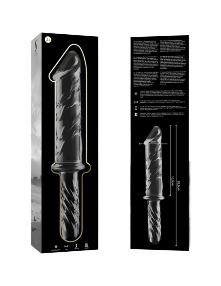 NEBULA SERIES BY IBIZA - MODELO 24 DILDO CRISTAL TRANSPARENTE 28.5 CM -O- 5 CM