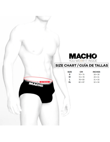 MACHO - MS24B CALZONCILLO BRIEF DARK AZUL S