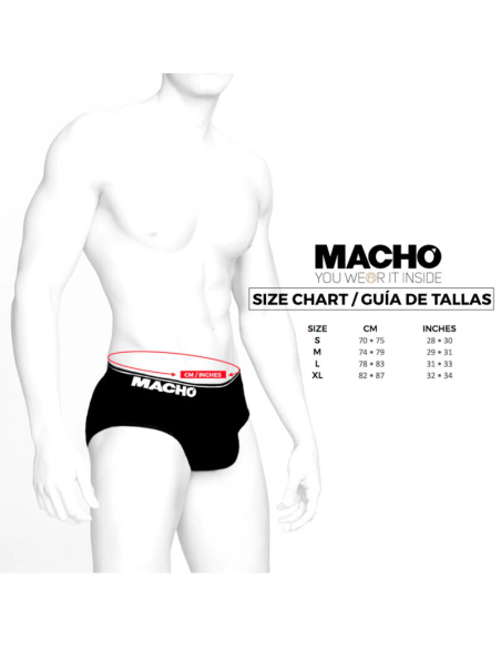 MACHO - MS24B CALZONCILLO BRIEF DARK AZUL S