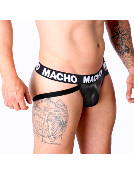 MACHO - MX25NC JOCK CUERO NEGRO S