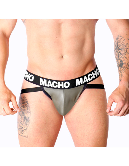 MACHO - MX27GR JOCK CUERO GRIS BEIGE S