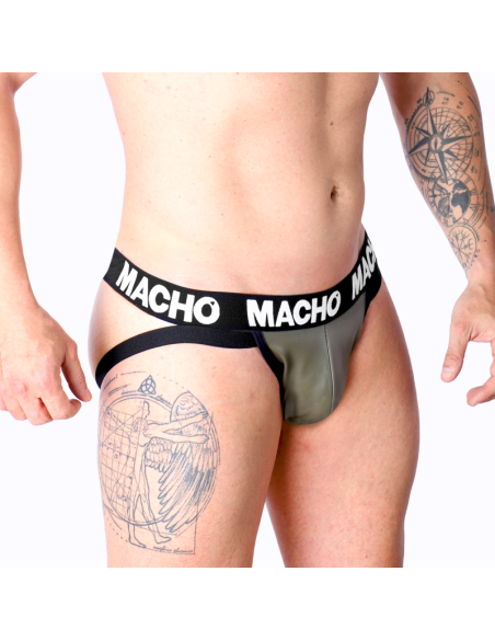 MACHO - MX27GR JOCK CUERO GRIS BEIGE S