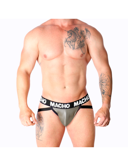 MACHO - MX27GR JOCK CUERO GRIS BEIGE S