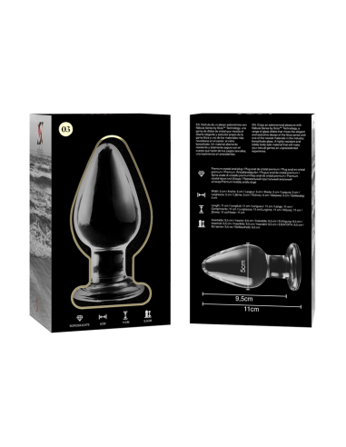 NEBULA SERIES BY IBIZA - MODELO 3 PLUG CRISTAL TRANSPARENTE 11 CM -O- 5 CM