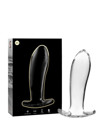 NEBULA SERIES BY IBIZA - MODELO 5 PLUG CRISTAL TRANSPARENTE 12.5 CM -O- 3.5 CM