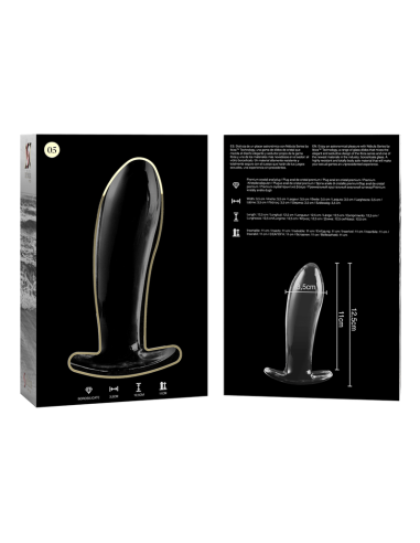 NEBULA SERIES BY IBIZA - MODELO 5 PLUG CRISTAL TRANSPARENTE 12.5 CM -O- 3.5 CM