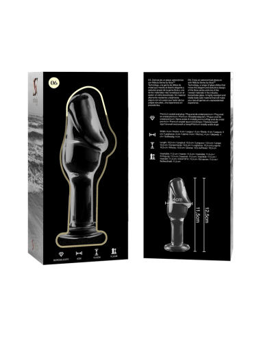 NEBULA SERIES BY IBIZA - MODELO 6 PLUG CRISTAL TRANSPARENTE 12.5 CM -O- 4 CM