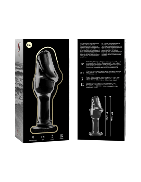 NEBULA SERIES BY IBIZA - MODELO 6 PLUG CRISTAL TRANSPARENTE 12.5 CM -O- 4 CM