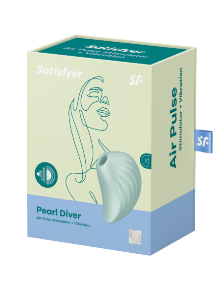 SATISFYER - PEARL DIVER ESTIMULADOR Y VIBRADOR VERDE