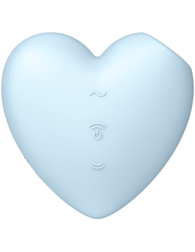 SATISFYER - CUTIE HEART ESTIMULADOR Y VIBRADOR AZUL