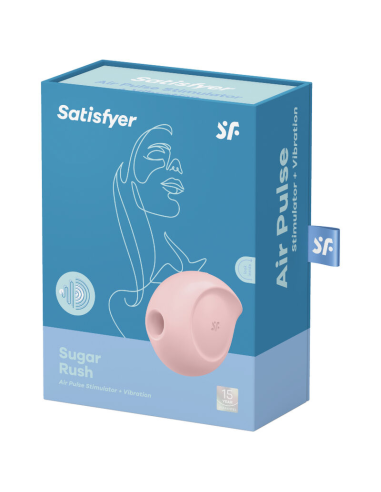 SATISFYER - SUGAR RUSH ESTIMULADOR Y VIBRADOR ROSA