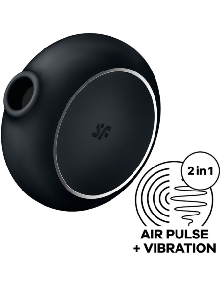 SATISFYER - PRO TO GO 3 ESTIMULADOR Y VIBRADOR DOBLE NEGRO