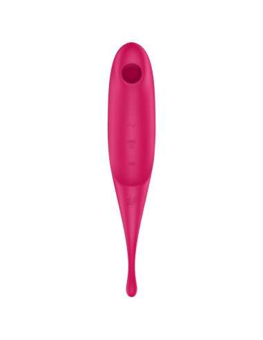 SATISFYER - TWIRLING PRO ESTIMULADOR Y VIBRADOR ROJO