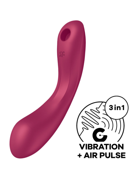 SATISFYER - CURVE TRINITY 1 AIR PULSE VIBRATION ROJO