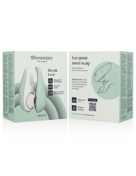 WOMANIZER - LIBERTY 2 ESTIMULADOR and SUCCIONADOR CLÍTORIS VERDE CLARO