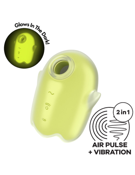 SATISFYER - GLOWING GHOST AIR PULSE and VIBRADOR AMARILLO